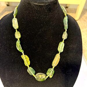 Roman glass stone necklace
